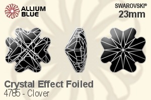 Swarovski Clover Fancy Stone (4785) 23mm - Crystal Effect With Platinum Foiling