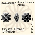 Swarovski Clover Fancy Stone (4785) 23mm - Color With Platinum Foiling