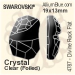 施华洛世奇 Divine Rock Flat 花式石 (4787) 27x19mm - Colour (Uncoated) With Platinum Foiling