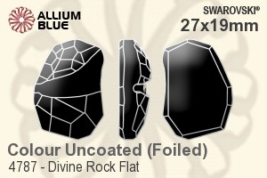 スワロフスキー Divine Rock Flat ファンシーストーン (4787) 27x19mm - カラー（コーティングなし） プラチナフォイル - ウインドウを閉じる