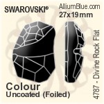 Swarovski Divine Rock Flat Fancy Stone (4787) 19x13mm - Clear Crystal With Platinum Foiling
