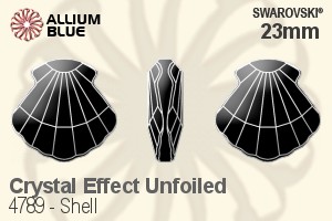 Swarovski Shell Fancy Stone (4789) 23mm - Crystal Effect Unfoiled