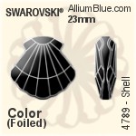 スワロフスキー Shell ファンシーストーン (4789) 23mm - カラー 裏面プラチナフォイル