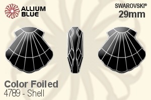 施华洛世奇 Shell 花式石 (4789) 29mm - 颜色 白金水银底