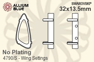 施華洛世奇 羽翼花式石爪托 (4790/S) 32x13.5mm - 無鍍層 - 關閉視窗 >> 可點擊圖片