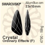 Swarovski Wing Fancy Stone (4790) 23x10mm - Colour (Uncoated) Unfoiled