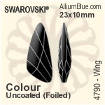 スワロフスキー Wing ファンシーストーン (4790) 32x13.5mm - カラー（コーティングなし） 裏面にホイル無し