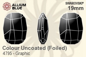 Swarovski Graphic Fancy Stone (4795) 19mm - Color With Platinum Foiling - Haga Click en la Imagen para Cerrar