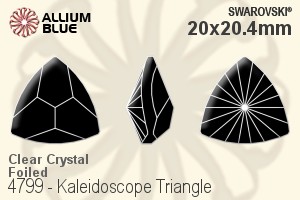 Swarovski Kaleidoscope Triangle Fancy Stone (4799) 20x20.4mm - Clear Crystal With Platinum Foiling - Haga Click en la Imagen para Cerrar