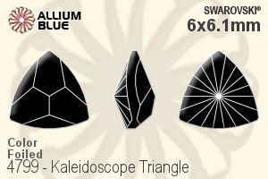 Swarovski Kaleidoscope Triangle Fancy Stone (4799) 6x6.1mm - Color With Platinum Foiling - Haga Click en la Imagen para Cerrar