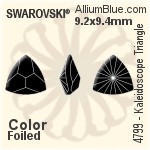 Swarovski Kaleidoscope Triangle Fancy Stone (4799) 9.2x9.4mm - Crystal Effect Unfoiled