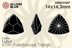 Swarovski Kaleidoscope Triangle Fancy Stone (4799) 14x14.3mm - Color With Platinum Foiling - Click Image to Close