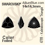 施华洛世奇 Kaleidoscope Triangle 花式石 (4799) 20x20.4mm - 颜色 白金水银底
