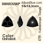 施華洛世奇 Kaleidoscope Triangle 花式石 (4799) 20x20.4mm - 透明白色 白金水銀底