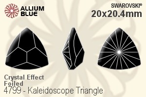 Swarovski Kaleidoscope Triangle Fancy Stone (4799) 20x20.4mm - Crystal Effect With Platinum Foiling - Haga Click en la Imagen para Cerrar