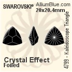 施華洛世奇 Kaleidoscope Triangle 花式石 (4799) 20x20.4mm - 顏色 無水銀底