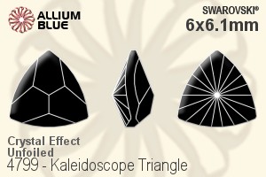 施華洛世奇 Kaleidoscope Triangle 花式石 (4799) 6x6.1mm - 白色（半塗層） 無水銀底