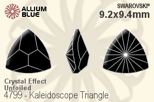 Swarovski Kaleidoscope Triangle Fancy Stone (4799) 9.2x9.4mm - Crystal Effect Unfoiled - Click Image to Close
