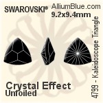 Swarovski Kaleidoscope Triangle Fancy Stone (4799) 6x6.1mm - Crystal Effect Unfoiled