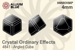 Swarovski Angled Cube Fancy Stone (4841) 4mm - Crystal Effect Unfoiled