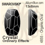 Swarovski Organic Oval Fancy Stone (4855) 10x6mm - Colour (Half Coated) Unfoiled