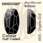 Swarovski Organic Oval Fancy Stone (4855) 10x6mm - Colour (Half Coated) Unfoiled