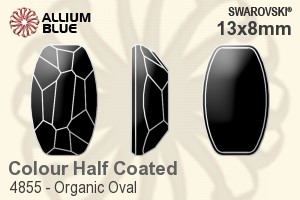 Swarovski Organic Oval Fancy Stone (4855) 13x8mm - Colour (Half Coated) Unfoiled - 關閉視窗 >> 可點擊圖片