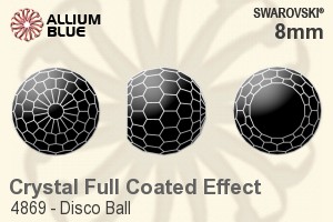 Swarovski Disco Ball Fancy Stone (4869) 8mm - Crystal Effect (Full Coated) Unfoiled