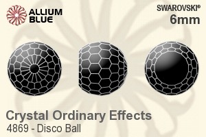 施华洛世奇 Disco Ball 花式石 (4869) 6mm - 白色（半涂层） 无水银底 - 关闭视窗 >> 可点击图片