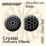 施华洛世奇 Disco Ball 花式石 (4869) 6mm - 白色（半涂层） 无水银底