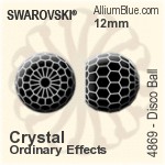 スワロフスキー Disco Ball ファンシーストーン (4869) 8mm - カラー（ハーフ　コーティング） 裏面にホイル無し