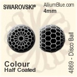 施華洛世奇 Disco Ball 花式石 (4869) 4mm - 顏色（半塗層） 無水銀底