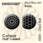 施華洛世奇 Disco Ball 花式石 (4869) 8mm - 顏色（半塗層） 無水銀底