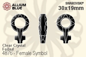 Swarovski Female Symbol Fancy Stone (4876) 30x19mm - Clear Crystal With Platinum Foiling - Haga Click en la Imagen para Cerrar
