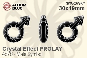スワロフスキー Male Symbol ファンシーストーン (4878) 30x19mm - クリスタル エフェクト PROLAY - ウインドウを閉じる