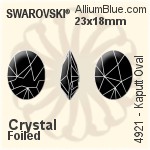 Swarovski Kaputt Oval Fancy Stone (4921) 23x18mm - Crystal Effect With Platinum Foiling