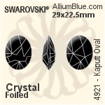 Swarovski Kaputt Oval Fancy Stone (4921) 29x22.5mm - Crystal Effect With Platinum Foiling