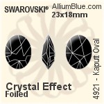Swarovski Kaputt Oval Fancy Stone (4921) 23x18mm - Crystal Effect With Platinum Foiling
