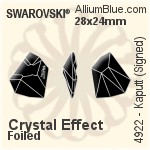 Swarovski Kaputt (Signed) Fancy Stone (4922) 38x33mm - Clear Crystal With Platinum Foiling