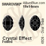 Swarovski Oval Tribe Fancy Stone (4926) 19x14mm - Color (Half Coated) With Platinum Foiling