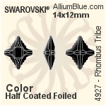 Swarovski Rhombus Tribe Fancy Stone (4927) 19x17mm - Color (Half Coated) With Platinum Foiling