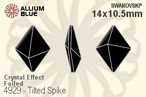 Swarovski Tilted Spike Fancy Stone (4929) 14x10.5mm - Crystal Effect With Platinum Foiling - Haga Click en la Imagen para Cerrar
