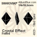 Swarovski Tilted Spike Fancy Stone (4929) 24x17mm - Crystal Effect With Platinum Foiling