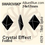 Swarovski Tilted Spike Fancy Stone (4929) 14x10.5mm - Crystal Effect With Platinum Foiling