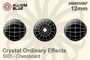 施華洛世奇 棋盤 串珠 (5005) 12mm - 白色（半塗層）