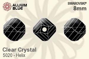 Swarovski Helix Bead (5020) 8mm - Clear Crystal - Click Image to Close