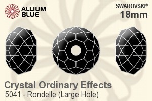 施华洛世奇 Rondelle (Large Hole) 串珠 (5041) 18mm - 白色（半涂层）