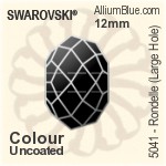 Swarovski Rondelle (Large Hole) Bead (5041) 12mm - Clear Crystal