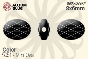 スワロフスキー Mini Oval ビーズ (5051) 8x6mm - カラー