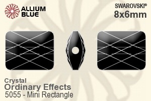 Swarovski Mini Rectangle Bead (5055) 8x6mm - Crystal Effect - Click Image to Close